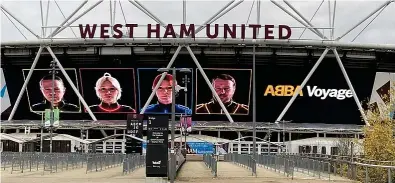  ?? (MATT BROWN/FLICKR, CC BY 2.0) ?? A billboard for the concert at London Stadium, December 15, 2021.