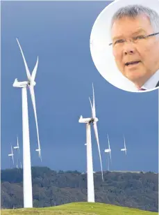  ?? Photos / NZME ?? Environmen­t Minister David Parker (inset) cited faster consent for windfarms as a goal of a pending RMA shake-up.