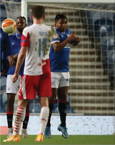  ??  ?? Nicolae Stanciu’s perfectly executed free-kick put the tie out of Rangers’ reach