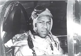  ?? U.S. NAVY/ASSOCIATED PRESS FILES ?? Two years after he made history by becoming the U.S. navy’s first black pilot, Ensign Jesse Brown lay trapped in his downed fighter plane in subfreezin­g North Korea, his leg broken and bleeding. Rescue attempts failed.