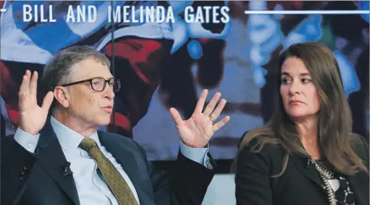  ?? REUTERS ?? Bill Gates y Melinda han anunciado su divorcio.