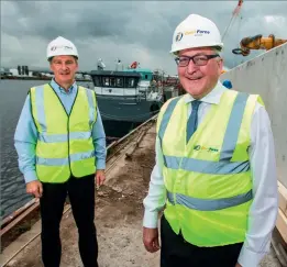  ??  ?? Above: Fergus Ewing (right) with Gael Force’s Stewart Graham