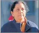  ?? AFP ?? Finance minister Nirmala Sitharaman.