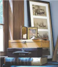  ??  ?? The Charles Ives Studio, relocated from Connecticu­t to the American Academy of Arts and Letters in New York City, houses a wealth of memorabili­a relating to the composer; all images courtesy the Academy Opposite page, Charles Ives by David Levine,...