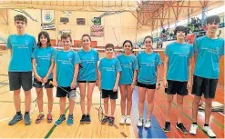  ?? ?? Jugadores del Bádminton Binéfar en la competició­n disputada en Andorra.