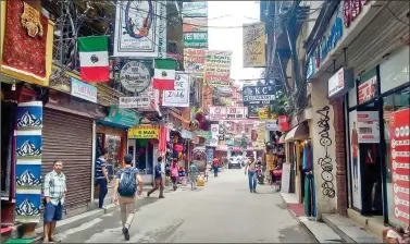  ??  ?? Thamel, the cultural heart of Kathmandu.