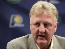  ?? APFILE ?? MONEY ISN’T EVERYTHING: Larry Bird is on record as saying he had no need for expensive sneakers when he was growing up and was happy getting seconds as a present.