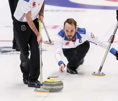  ??  ?? Joël Retornaz, 34 anni, skipper della Nazionale italiana di Curling alla sua prima Olimpiade (Italy Photo Press)