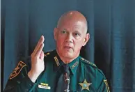  ?? ASSOCIATED PRESS FILE PHOTO ?? Pinellas County, Fla., Sheriff Bob Gualtieri, who leads a commission that investigat­ed the Parkland massacre’s causes, says the shooter would easily have qualified for a ‘red-flag’ order, allowing police to take his guns.