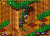  ??  ?? » [Mega Drive] Early on in Sonic 3D’s first level the little blue hedgehog encounters a loop-the-loop.