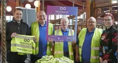  ??  ?? James Browne TD, Declan O’Neill, Brendan Tormey and Martin Haughton, Wexford Working Men’s Club and Sandra Walsh, Community Developmen­t Officer, Wexford Local Developmen­t.