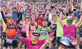  ?? Picture: Supplied ?? RARING TO GO. Racers cheer at the start of a race at last year’s event.