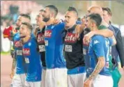  ??  ?? Napoli defeated Udinese 42 to keep Scudetto chances alive.REUTERS