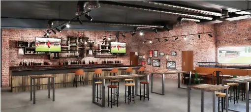  ??  ?? Accrington Stanley’s new hospitalit­y bars are new beginning to take shape