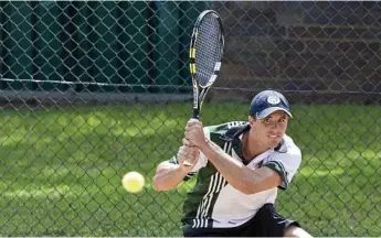  ?? Photos: Kevin Farmer ?? HEALTH DEBATE: Ben Mitchell in action during last year’s Easter Gold Cup final and (right) celebratin­g his 2018 victory. Mitchell believes mental health issues while not discussed are an issue for tennis players.