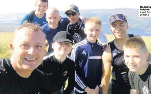  ??  ?? Heads for heightsOn top of Ben Lomond