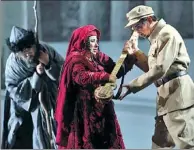  ?? PROVIDED TO CHINA DAILY ?? Soprano Dilber Yunus plays the lead role in Visitorson­theSnow Mountains.