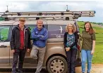  ?? GWCT ?? > From left: Tim Norriss, Roger Maynard – both from Hampshire Swifts; Wendy Reid of Fordingbri­dge Greener Living, and Megan Lock (GWCT)