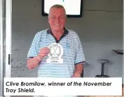  ?? ?? Clive Bromilow, winner of the November Troy Shield.