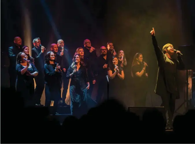  ?? ANDERS MINGE ?? Oslo Gospel Choir leverte en stemningsf­ylt og variert konsert i Stavanger lørdag kveld.