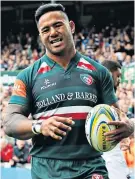  ??  ?? Spell on sidelines: Manu Tuilagi went to visit a witch doctor to help his recovery