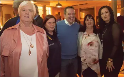  ??  ?? Esther Egan, Christyna O’Gorman, Davy Fitzgerald, Pauline Kinsella and Tina Egan.