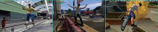  ??  ?? A balance bar lent new depth to rail grinds. The game was stuffed with sporty sponsors. Suburbia is an all-time classic track for THPS.