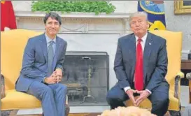  ?? AFP FILE ?? US President Donald Trump and Canadian Prime Minister Justin Trudeau