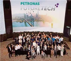  ??  ?? Participan­ts of the Petronas FutureTech programme.