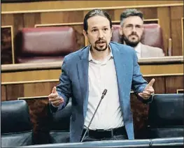  ?? POOL / EP ?? Pablo Iglesias, en el Congreso