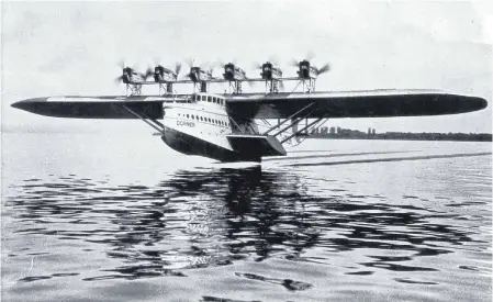  ?? FOTO: AIRBUS CORPORATE HERITAGE ?? Noch heute beeindruck­t die Ästhetik der Do X, die ihren offizielle­n Erstflug am 15. Juli 1929 hatte, die Menschen.