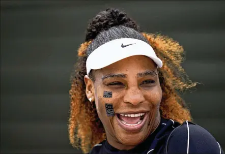 ?? JOHN WALTON / PA ?? After a year of not playing and working on her many outside business ventures, Serena Williams, a seven-time Wimbledon singles champion, said she has focused her energies to play tennis and chase another title.