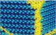  ??  ?? PETER ABBAMONTE Artist’s depiction of the collective excitons of an excitonic solid. These excitation­s can be thought of as propagatin­g domain walls (yellow) in an otherwise ordered solid exciton background (blue).