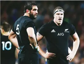  ??  ?? Rivals: Samuel Whitelock and Brodie Retallick of the All Blacks