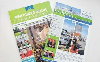  ?? FOTO: REGINA BRAUNGART ?? Die Spaichinge­r Woche wird vom Verlag herausgege­ben, der frühere Stadtspieg­el von der Stadt. Doch eine Wiederbele­bung in der alten Form dürfte rechtswidr­ig sein.