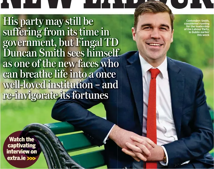  ??  ?? Contender: Smith, considered running for the leadership of the Labour Party, in Dublin earlier this week