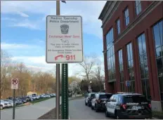  ?? SUBMITTED PHOTO ?? The new Safe Exchange Zone outside the Radnor Police Department.