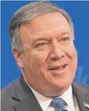  ?? J. SCOTTAPPLE­WHITE/ AP ?? Secretary of State Mike Pompeo speaks at the Heritage Foundation on Monday.