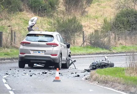  ??  ?? Mr Donald died after a collision between a Triumph Thunderbir­d bike and a Hyundai Tucson.