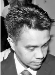  ??  ?? The son of MISDC former secretary pleaded not guilty at the Sessions Court to 42 counts of criminal breach of trust. - Bernama photo