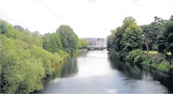  ?? ROB BROWNE ?? Part of the River Taff looking towards the Principali­ty Stadium