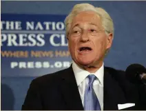  ??  ?? Donald Trump’s personal attorney Marc Kasowitz speaks to the media after James Comey’s testimony yesterday