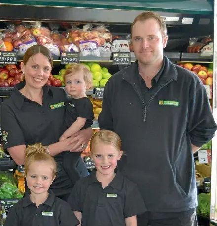  ?? SUPPLIED ?? Kelly and Andrew Whittlesto­n with Olivia, Emma and Lucy at the Culverden Four Square.