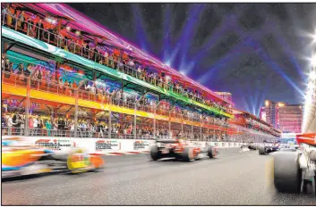  ?? Las Vegas Grand Prix ?? An artist rendering of what the Koval hospitalit­y zone will look like for the Formula One Las Vegas Grand Prix. Spectator zone constructi­on begins in June.