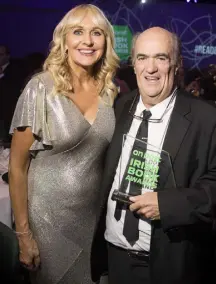  ??  ?? CELEBRATIO­N: Colm Toibin and Miriam O’Callaghan at the An Post Irish Book Awards. Photo: David Conachy