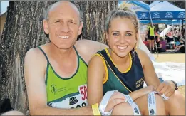  ?? Picture: SUPPLIED ?? TRIED AND TESTED: Rodwell Sims and daughter Cherise pose after completing yet another race