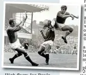  ?? CENTRAL PHOTOS ?? High flyer: Joe Royle challenges Arsenal keeper Bob Wilson at Highbury in 1969