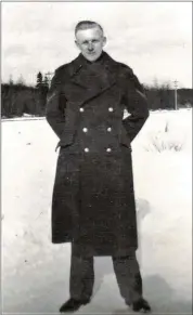  ??  ?? Llewellyn (Bill) Doull in the uniform of the Royal Rifles of Canada before he left Canada in 1941. (Source: Doull family collection)