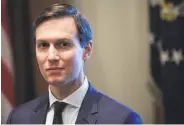  ?? Zach Gibson / Bloomberg News ?? Jared Kushner is serving as President Trump’s point man for Mideast peace negotiatio­ns.