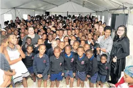  ?? Picture: RANDELL ROSKRUGE ?? EXCITEMENT ABOUNDS: Pupils enjoy themselves during the centenary founders’ day celebratio­ns at Southernwo­od Primary School.